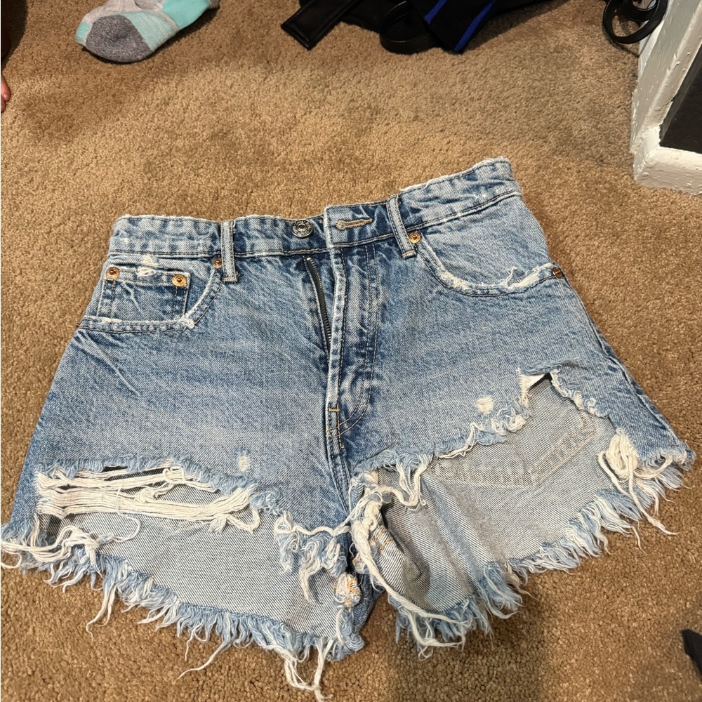 Distressed Denim Women's Shorts